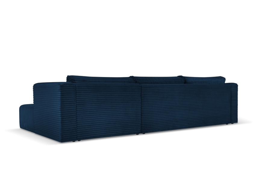 Right corner sofa with bed function, Diego, 6 seats - Royal blue