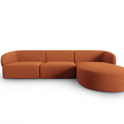 Modular corner sofa right, Shane, 4 seats - Terracotta