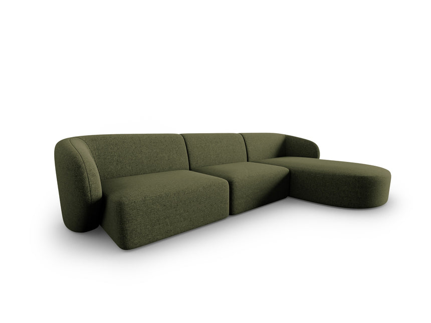 Modular corner sofa right, Shane, 4 seats - Green