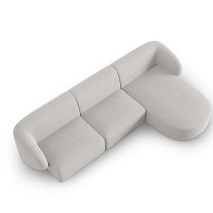 Modular corner sofa right, Shane, 4 seats - Silver