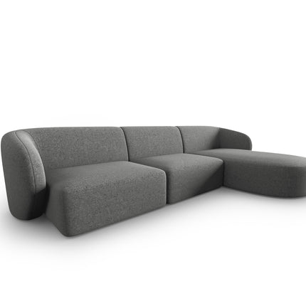 Modular corner sofa right, Shane, 4 seats - Dark Gray