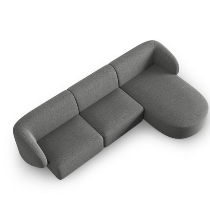 Modular corner sofa right, Shane, 4 seats - Dark Gray