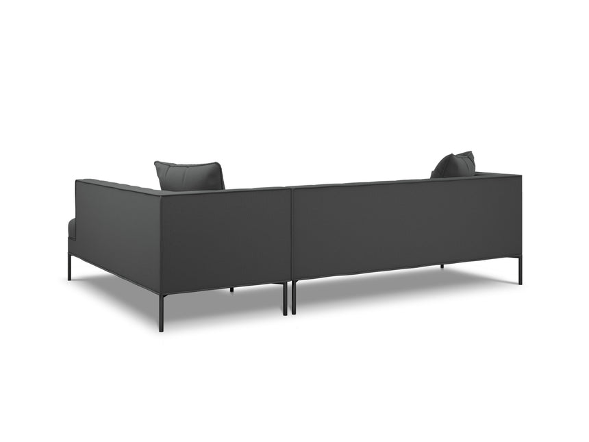 Corner sofa right, Karoo, 5-seater - Dark gray