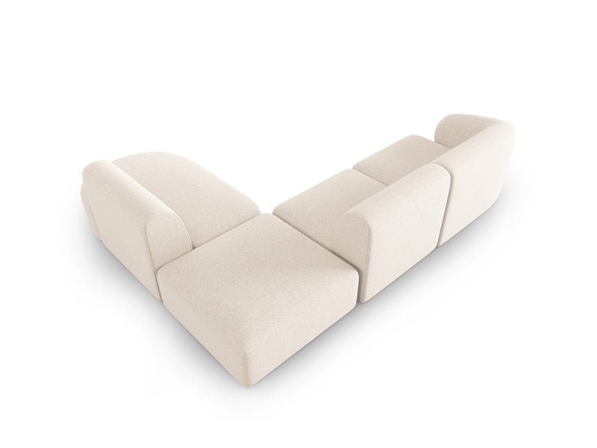 Modular corner sofa right, Shane, 5 seats - Light beige