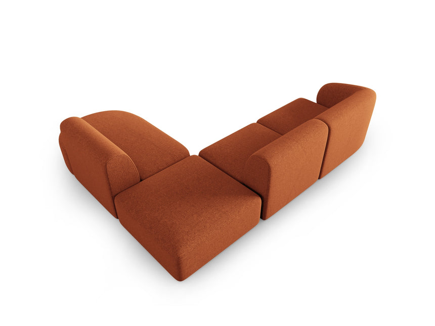 Modular corner sofa right, Shane, 5 seats - Terracotta
