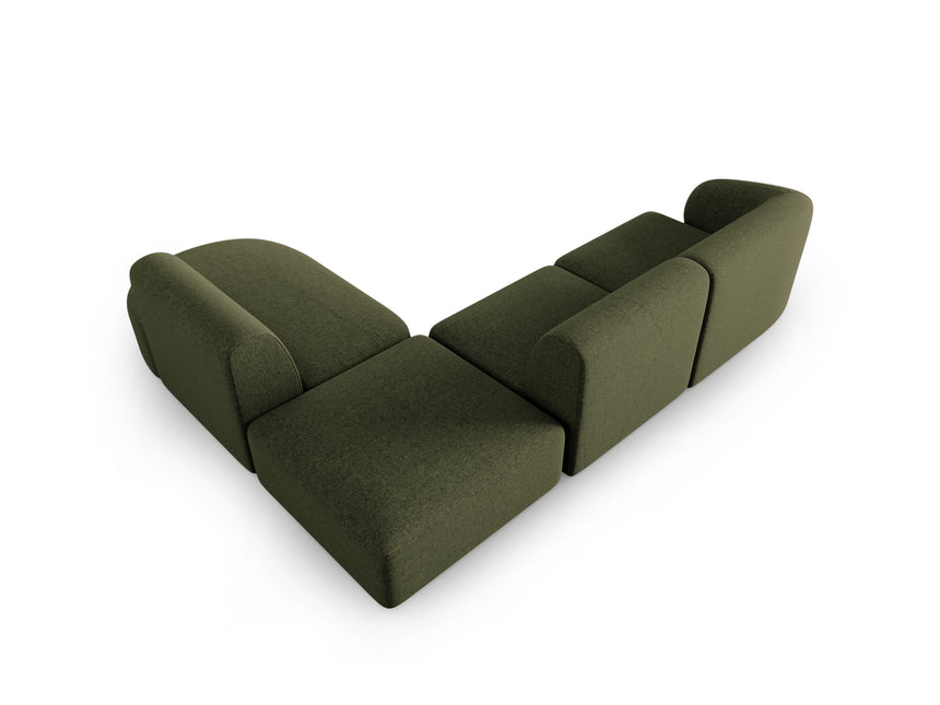 Modular corner sofa right, Shane, 5 seats - Green