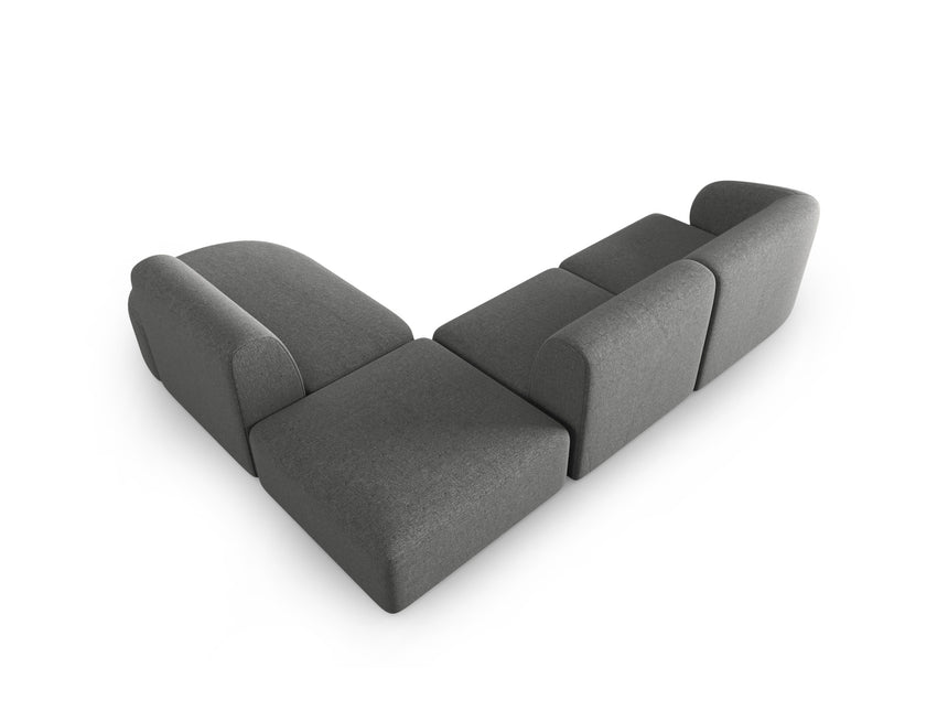 Modular corner sofa right, Shane, 5 seats - Dark gray