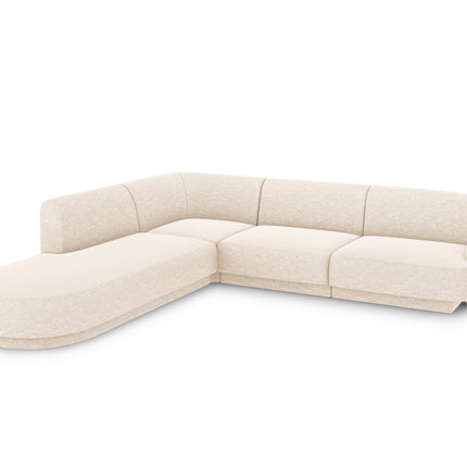 Left corner sofa, Miley, 6 seats - Light beige