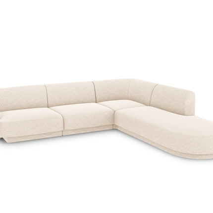 Corner sofa right, Miley, 6 seats - Light beige