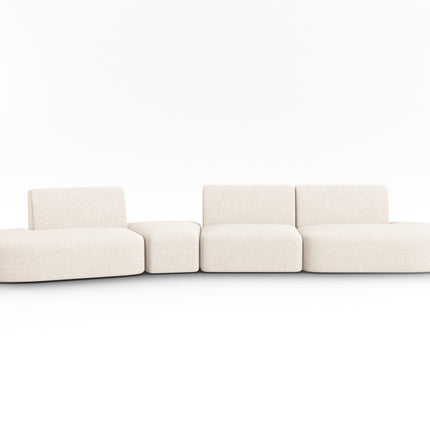 Modular sofa left, Shane, 6 seats - Light beige