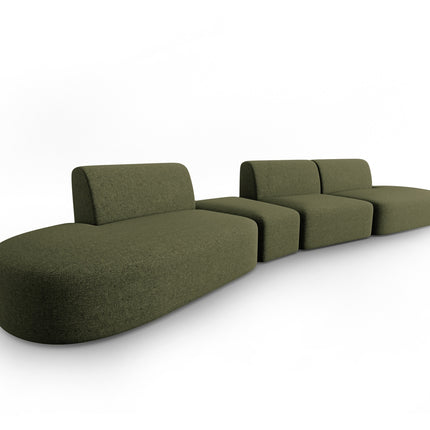 Modular sofa left, Shane, 6 seats - Green