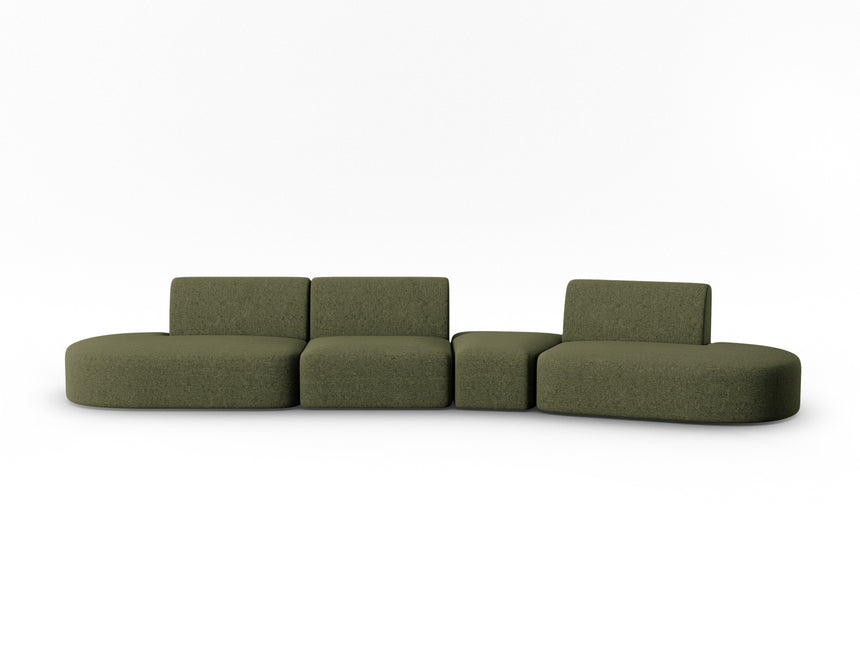 Modular sofa right, Shane, 6 seats - Green