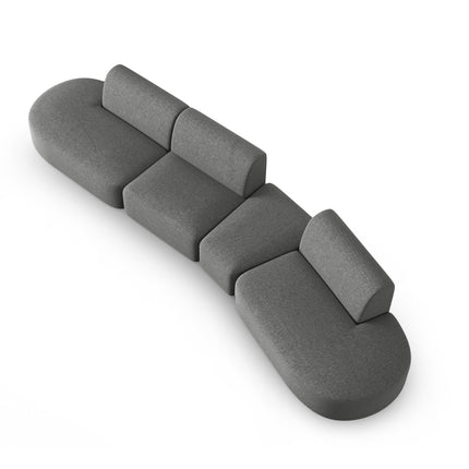 Modular sofa right, Shane, 6 seats - Dark Grey