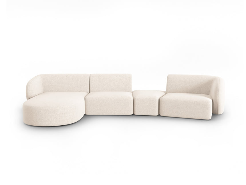 Modular sofa left, Shane, 5 seats - Light beige