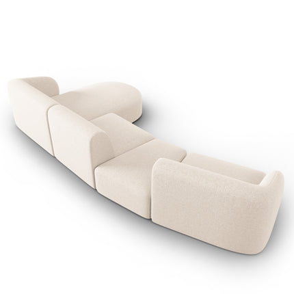 Modular sofa right, Shane, 5 seats - Light beige
