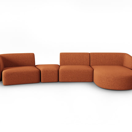 Modular sofa right, Shane, 5 seats - Terracotta