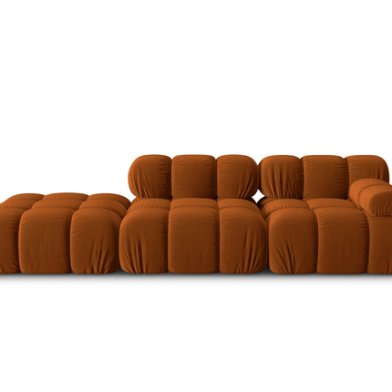 Modular sofa velvet left, Bellis, 4 seats - Terracotta