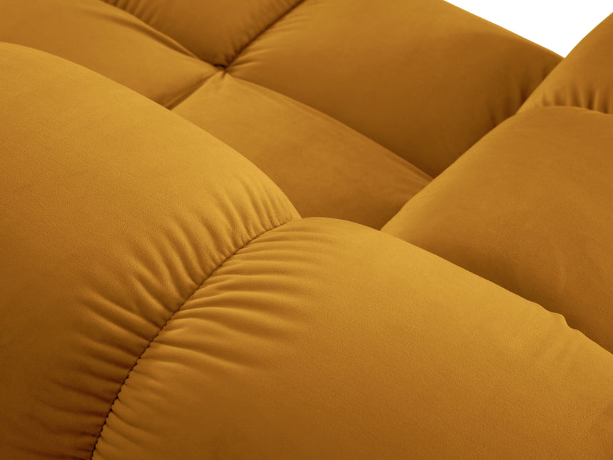 Modular sofa velvet right, Bellis, 4 seats - Yellow