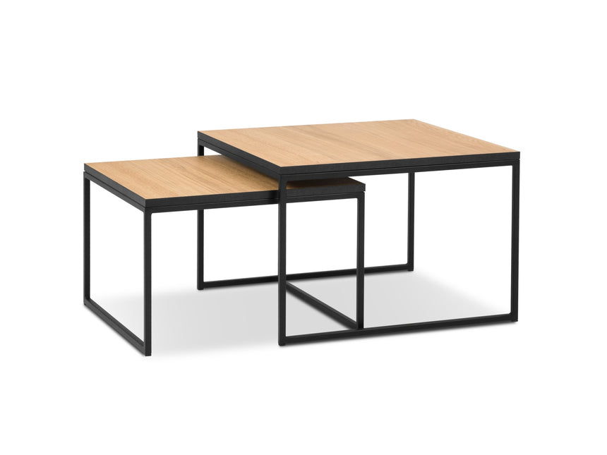 Coffee table set, Field, 62x62x42 - Brown