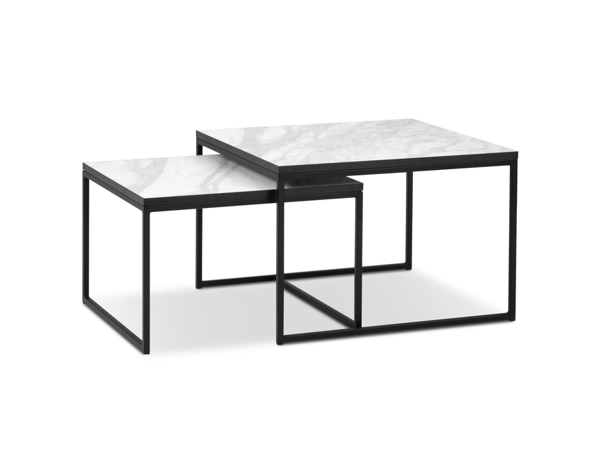 Coffee table set, Field, 62x62x42 - White