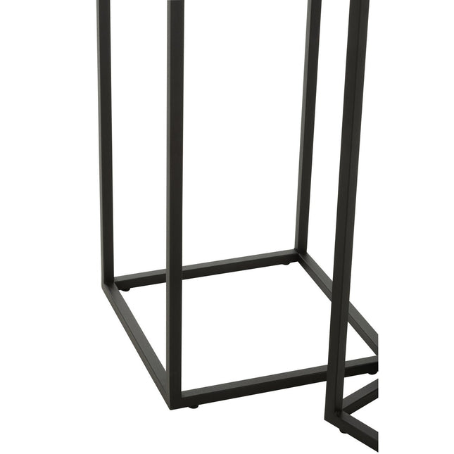 J-Line side table Square - metal - black - set of 2