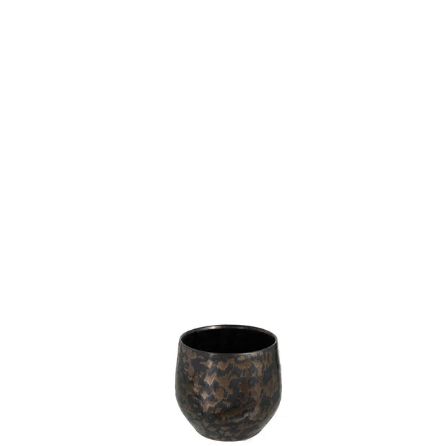 J-Line Flowerpot Antique Smokey - Ceramic - black - S - Ø 13.5 cm