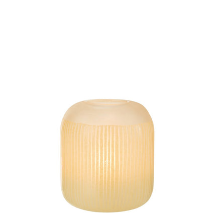 J-Line vase Stripes - glass - light yellow - medium