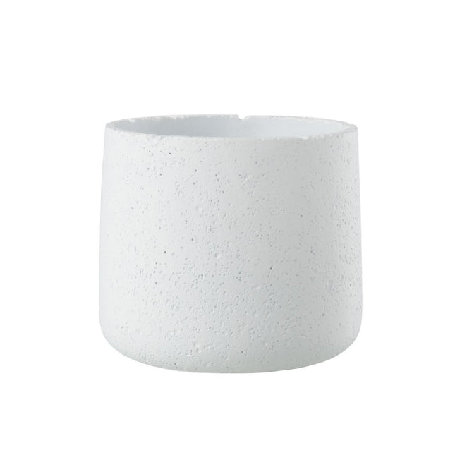 J-Line bloempot Potine - cement - wit - groot - Ø 19,00 cm