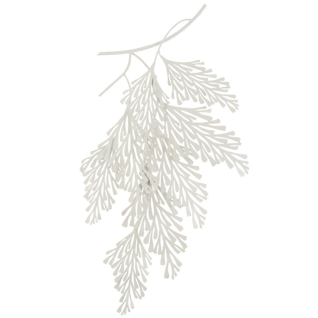 J-Line wall decoration Leaf Branches - metal - white