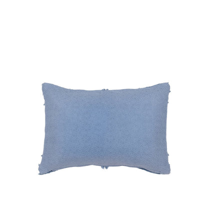 J-Line Cushion Fringes Lines - cotton - blue