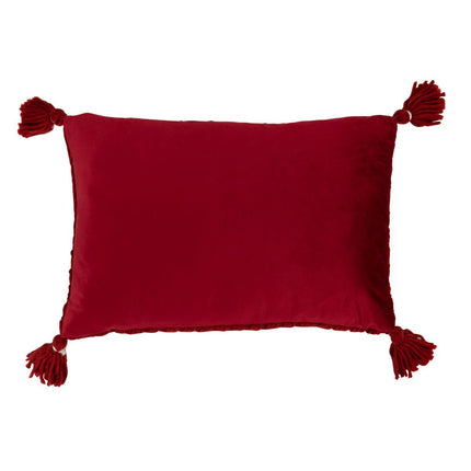 J-Line Cushion Crochet Brush Acrylic - polyester - red