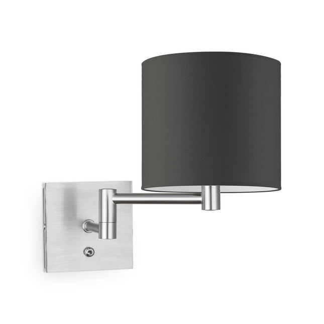 Home Sweet Home Wall Lamp - Swing, E27, anthracite Lampshade 20x17cm