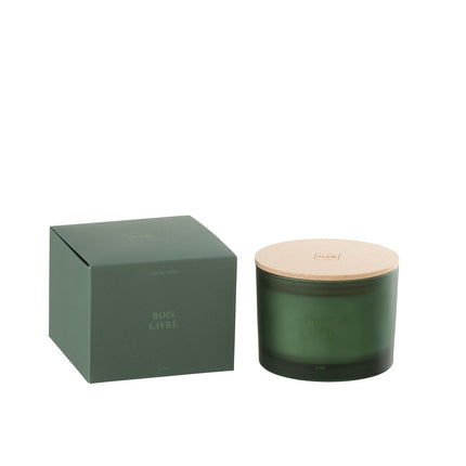 J-Line Scented Candle Essential Accords Frosted Wood-28H