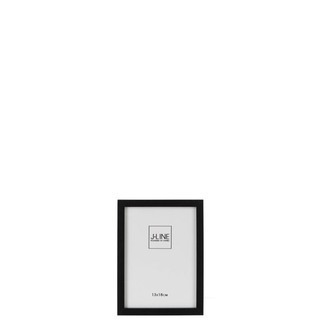 J-Line photo frame - photo frame Basic - wood - black - small - 2 pieces
