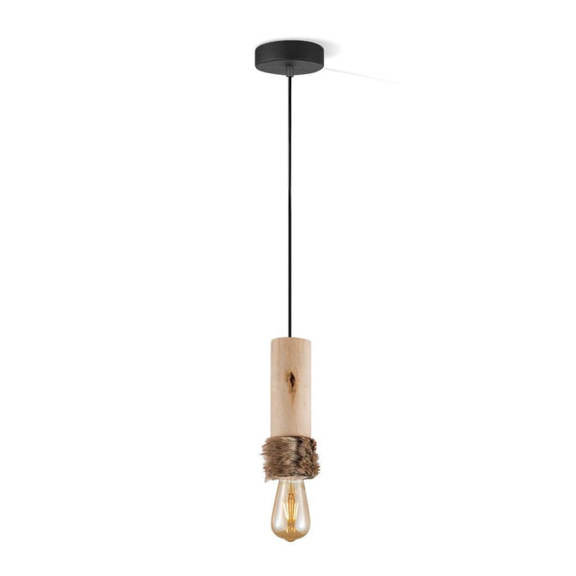 Home Sweet Home Hanging lamp Furdy - wood - 10x10x130cm