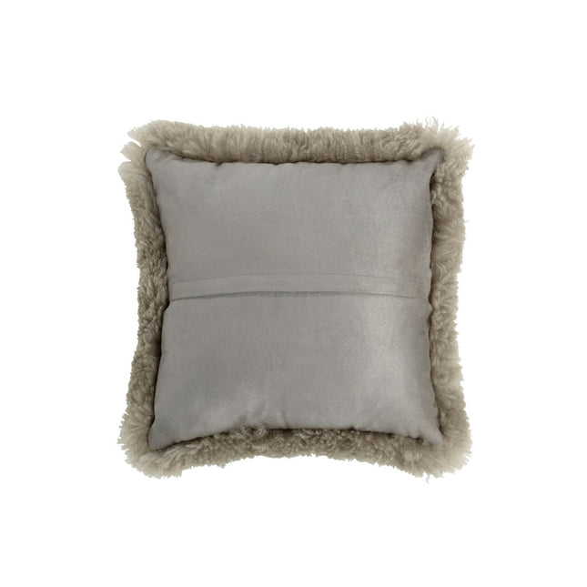 J-Line Cushion Square Sheepskin - polyester - light gray
