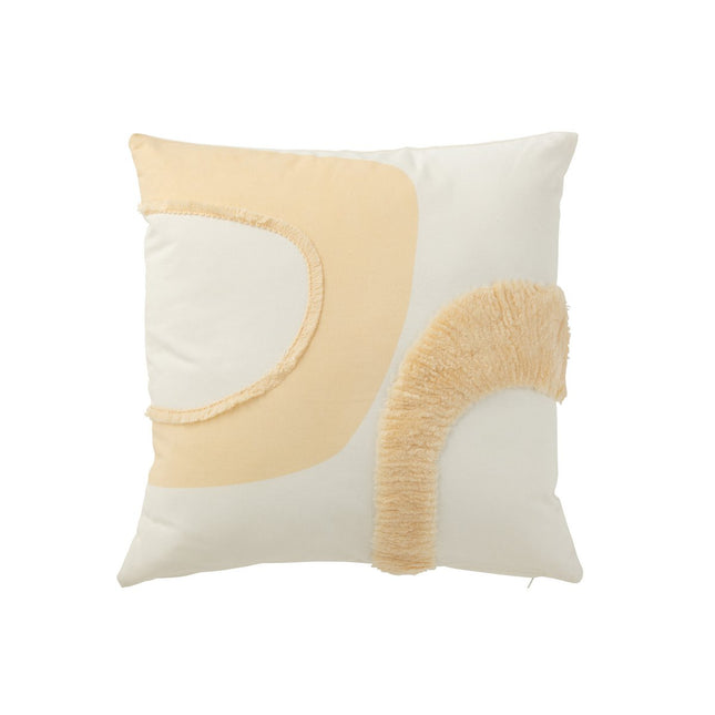 J-Line Cushion Circle - textile - white/beige
