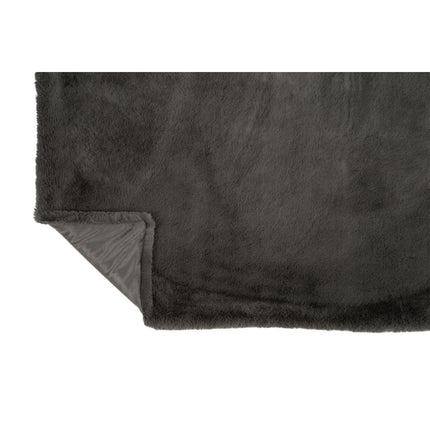 J-Line Plaid Cutie - polyester – 180x130 cm – dark gray
