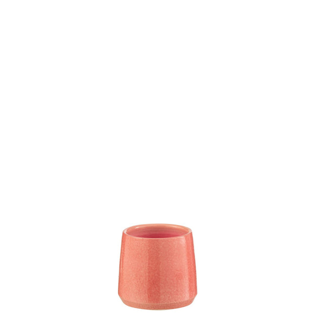 J-Line bloempot Rond - keramiek - roze - extra small - 2 Stuks