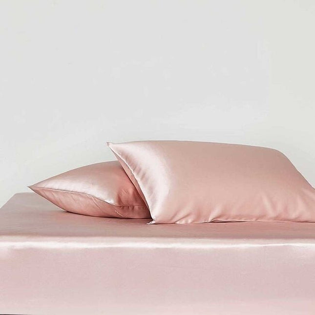 Value set 4x 100% Silk pillowcase Vintage Pink Hotel Closure - 22MM
