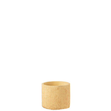 J-Line bloempot Sunny - cement - beige - extra klein - Ø 13,50 cm
