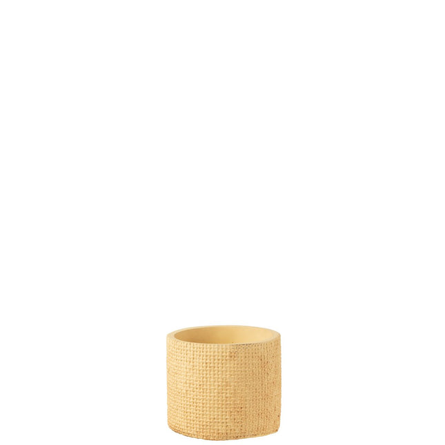 J-Line bloempot Sunny - cement - beige - extra klein - Ø 13,50 cm