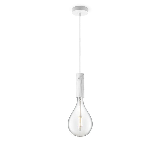 Home Sweet Home hanging lamp Marble Saga Pear - G160 - dimmable E27 clear