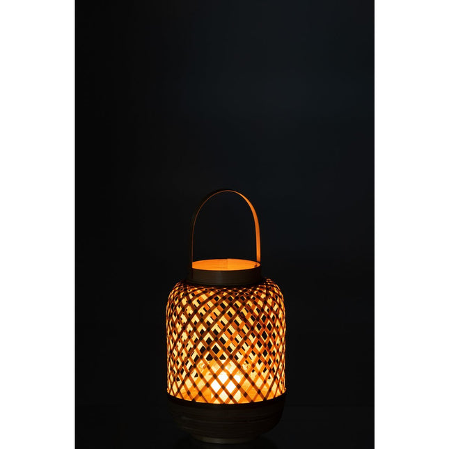 J-Line lantern Evi - bamboo - natural - small