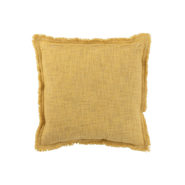 J-Line Cushion Fringes - Cotton - mustard