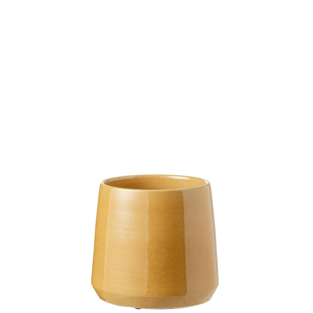 J-Line flower pot Round - ceramic - ocher - medium - Ø 23.00 cm