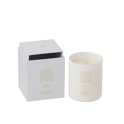 J-Line Astro Waterman scented candle – Sapphire Amber Tea – white - 50U