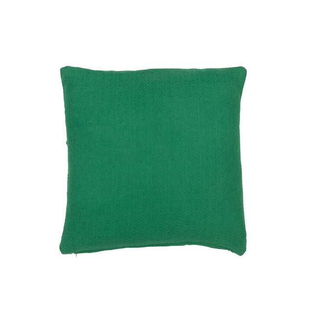 J-Line Cushion Leaves - cotton - dark green