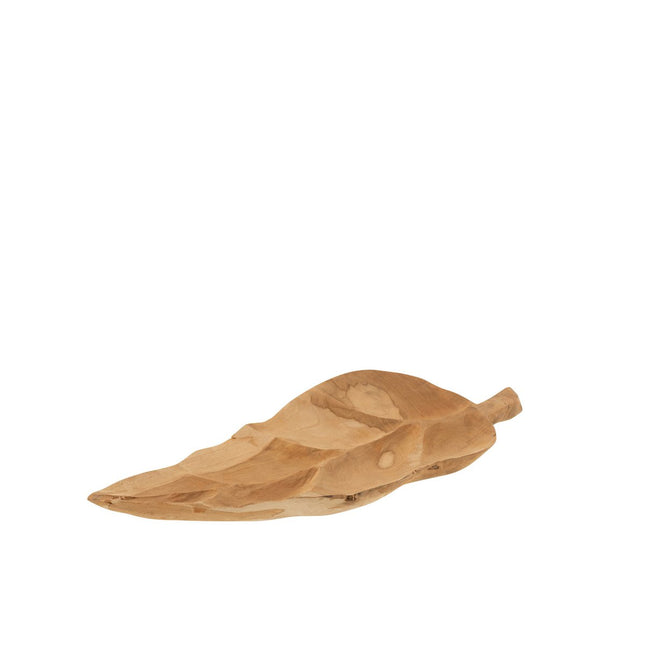 J-Line bowl Leaf Teak - wood - natural - medium