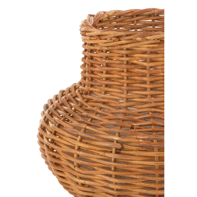 J-Line basket Vase shape Honey - rattan - yellow